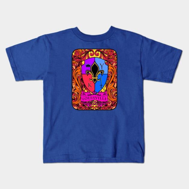 LOUISVILLE LOGO ARTWORK Kids T-Shirt by theanomalius_merch